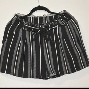 Black and White Stripped Shorts